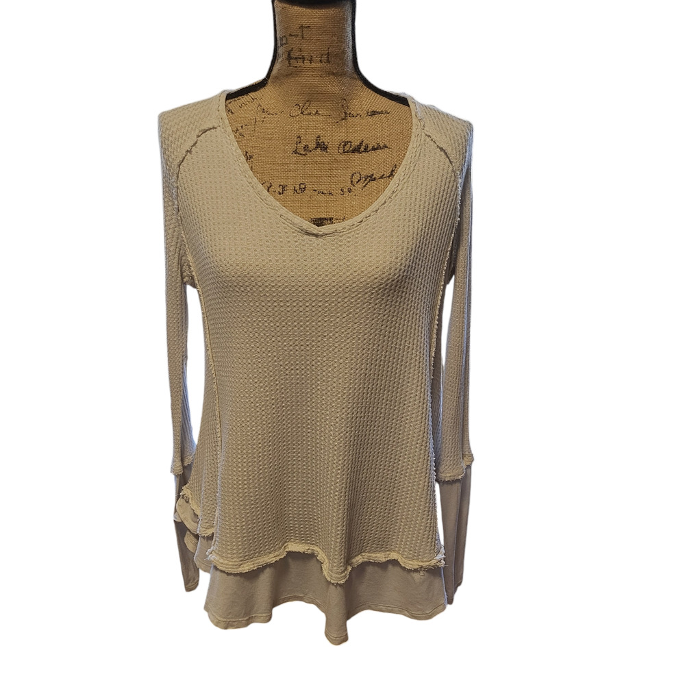 Altar'd State boho flowy long sleeve v neck top, size small